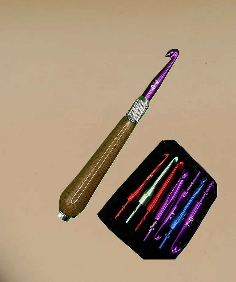 [CROC13-ASH] Crochet Hook set in Ash (13cm)