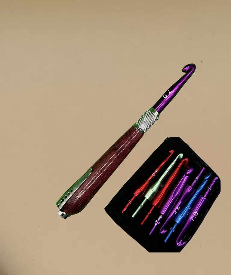 Crochet Hook set in Purpleheart