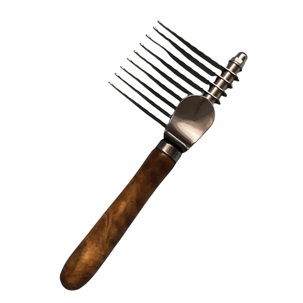 Pet de-matting comb in Red River Gum & Resin