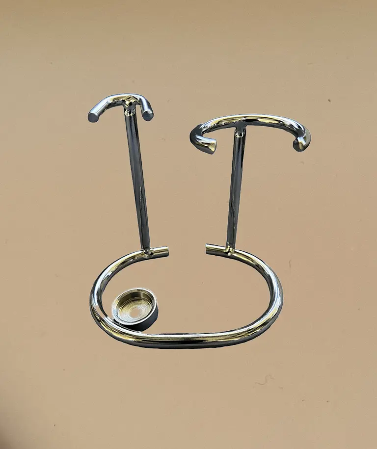 Razor & Brush Stands in Chrome