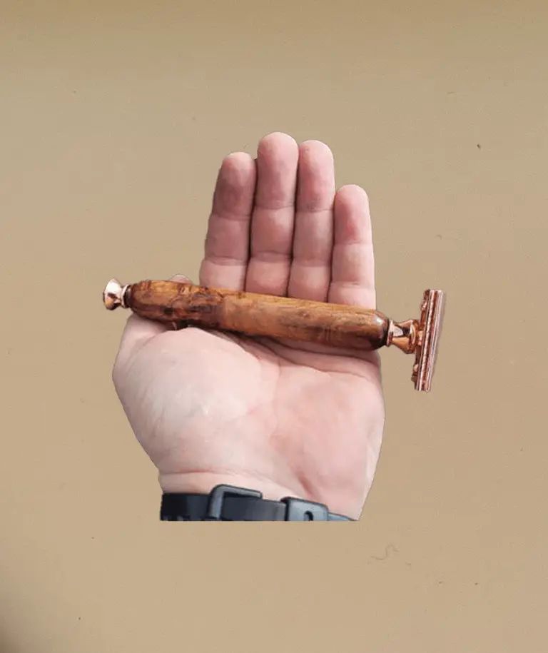 Safety Razor - Custom or JUMBO in any wood (Gold)