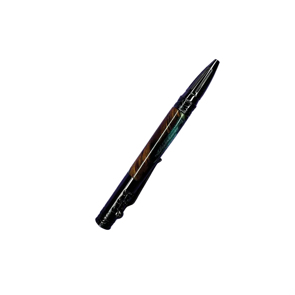 Stick Shift Pen in Wood Burl & Resin