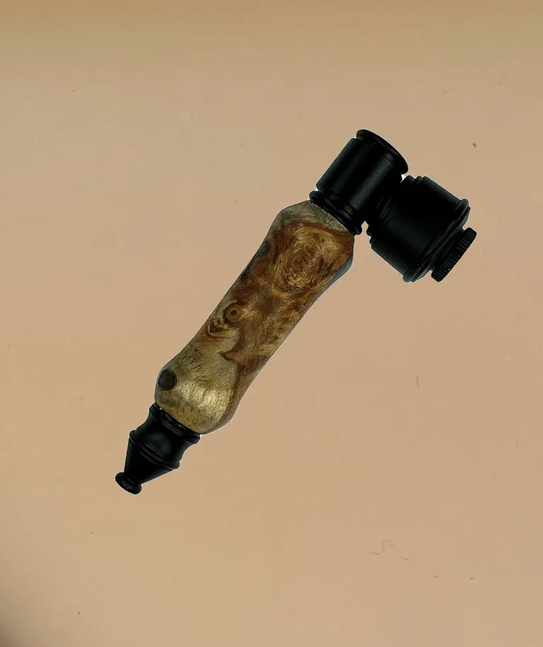 Mini Pipe in Wood Burl (Black)