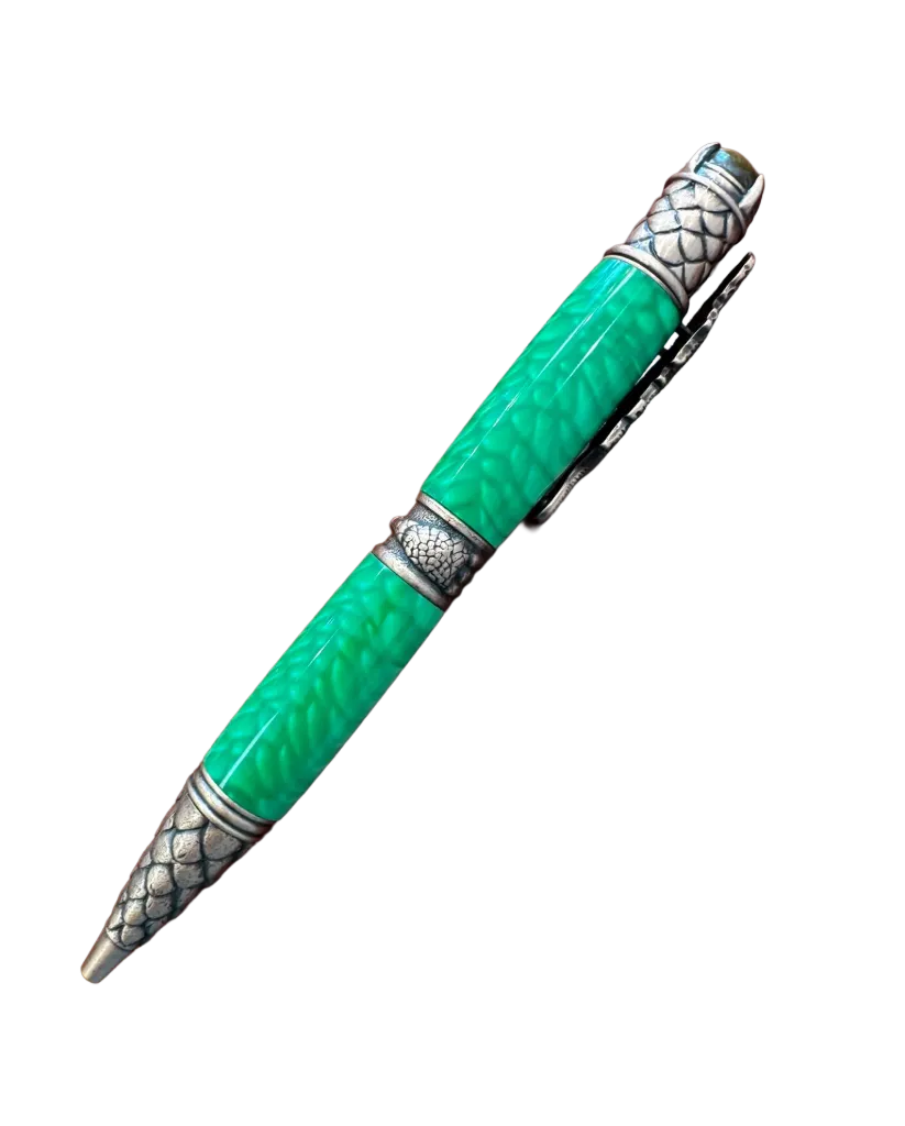 Dragon Ballpoint in Green Scale Resin