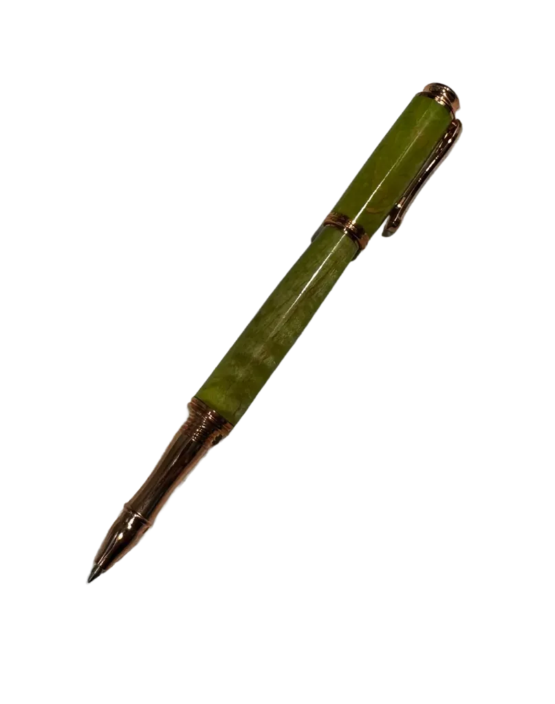 Rollerball in Green Dyed Maple