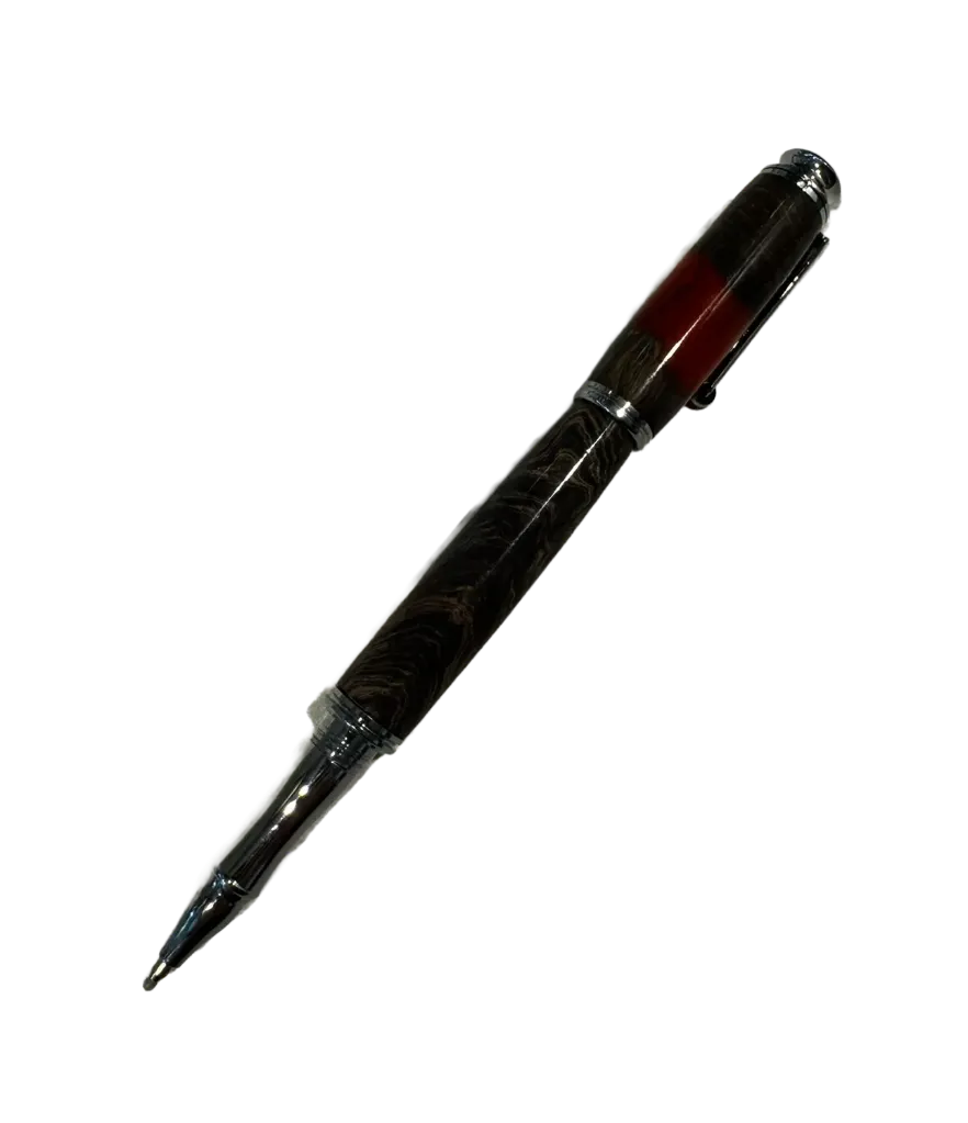 Rollerball in Maple & Claret Resin