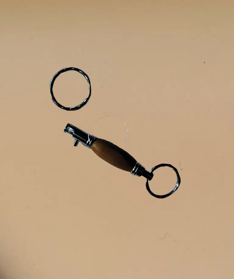 Detachable Keyring in Puriri