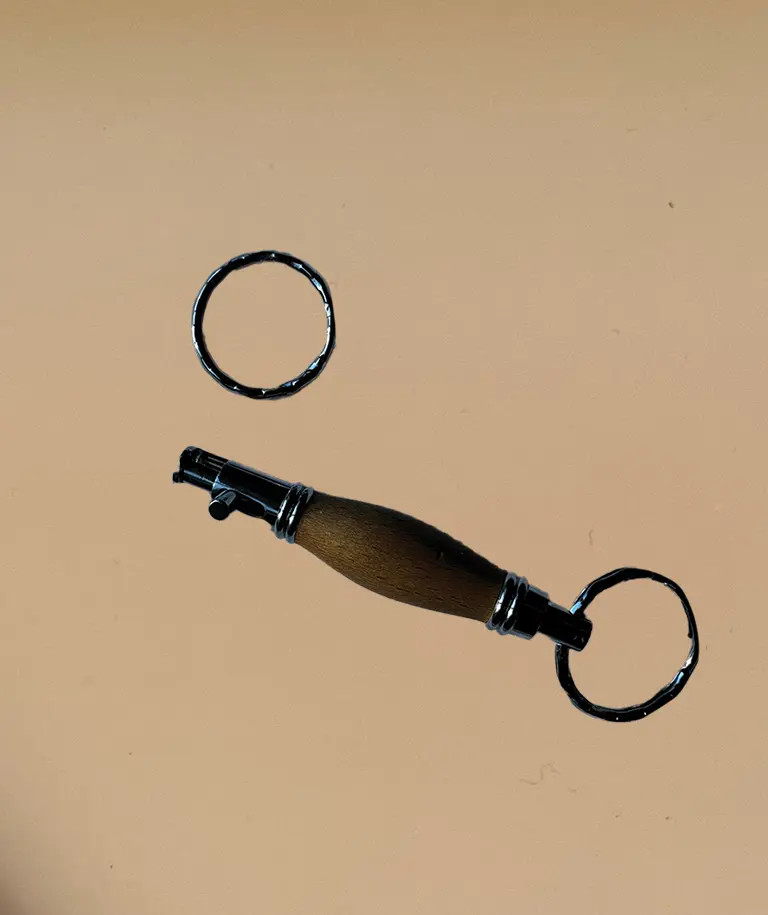 Detachable Keyring in Silky Oak