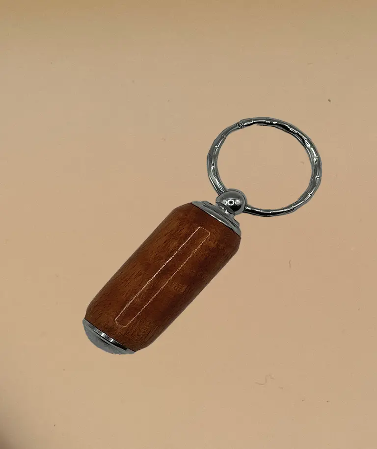 Hollow Keyring in Red River Gum