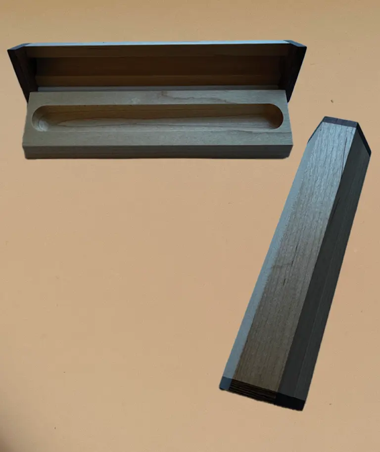 Trapezoid Pen Case in Maple