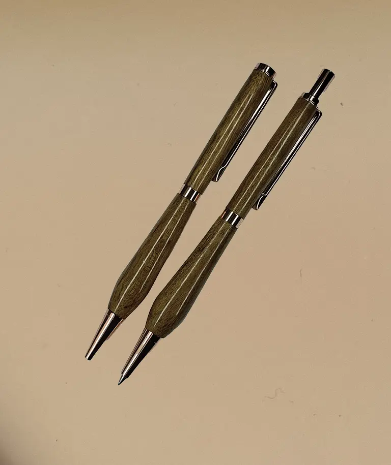 Slimline Ballpoint Pen & Pencil set in Mangeo