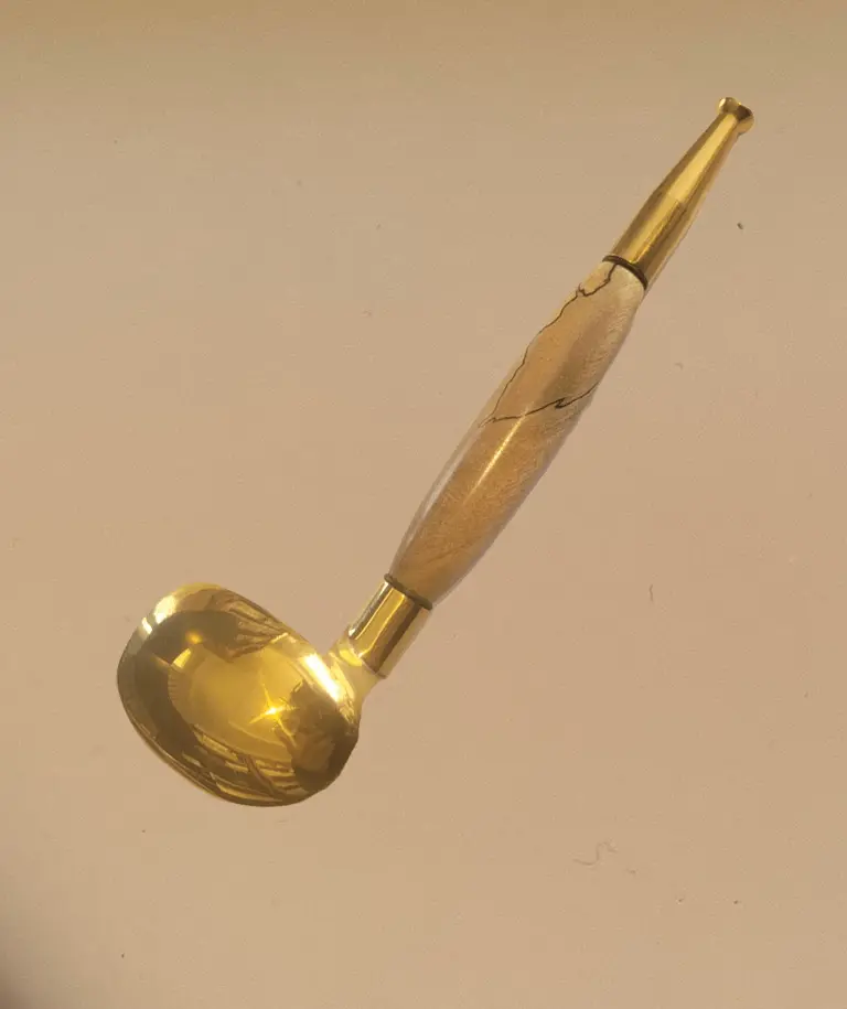 Smoking Pipe in Copper Beech & Brass