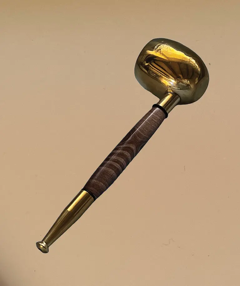 Smoking Pipe in Spalted Maple & Brass