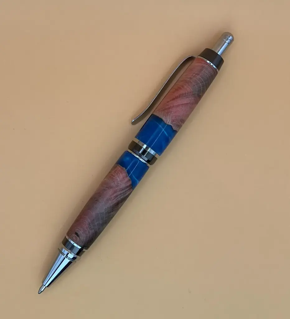 Click Ballpoint Pen in Maple Burl & Resin