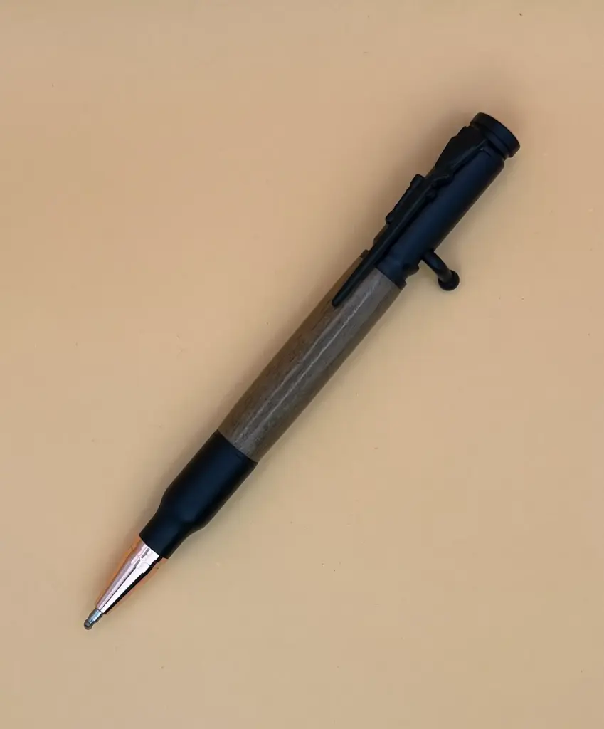 Rifle Bolt Action Pen in Black Totara